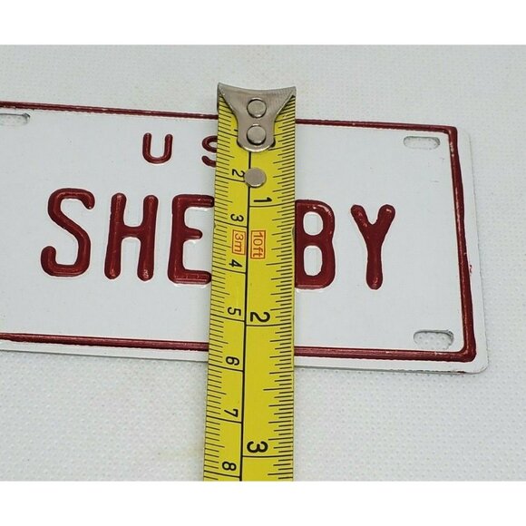 U.S.A Shelby Personalized White Red Collectible Mini License Bicycle Bike Plate - Picture 11 of 12